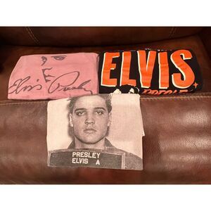 Lot Of 3 Elvis Tshirts Women's - 1 Small, 1 Med And 1 No Tag.  All In EUC.